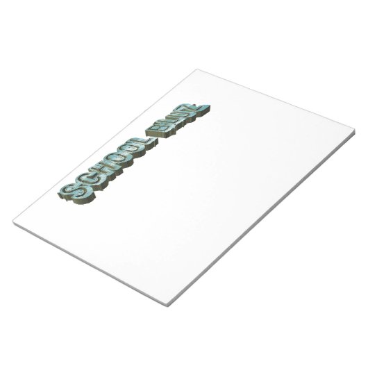 School Bluz-3D Notitieblok (Schuin)