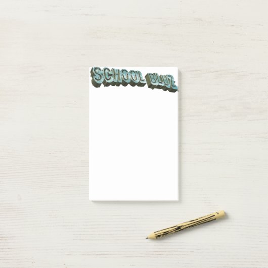 School Bluz-3D Post-it® Notes (Op bureau)