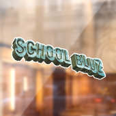 School Bluz-3D Raamsticker (Vel 2)