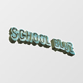 School Bluz-3D Raamsticker (Vel)