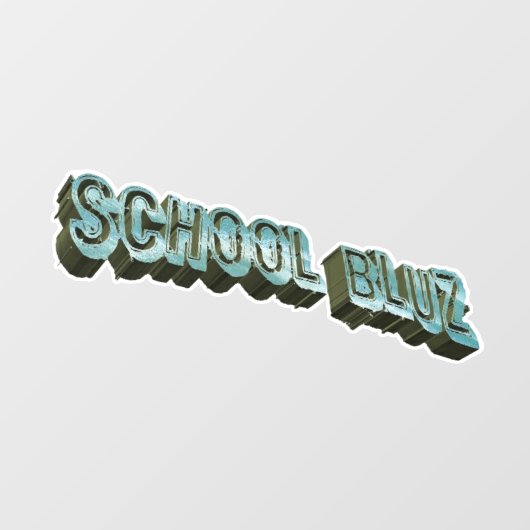 School Bluz-3D Raamsticker (Vel)