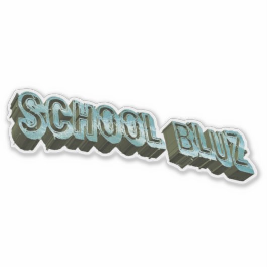 School Bluz-3D Sticker (Voorkant)