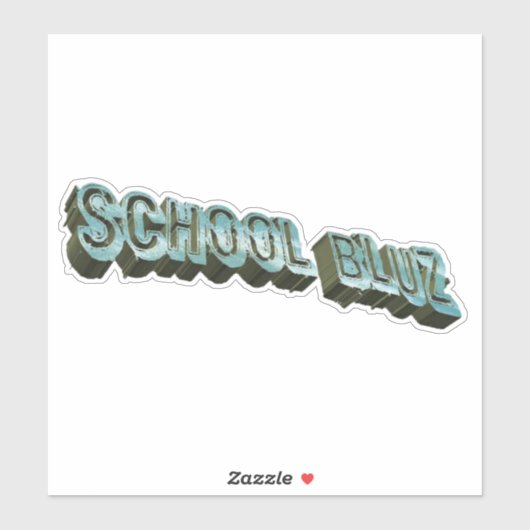 School Bluz-3D Sticker (Vel)