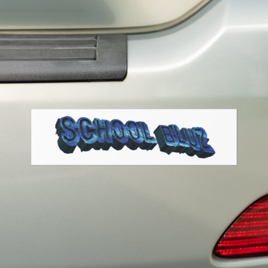 School Bluz-3DII Bumpersticker (Op auto)