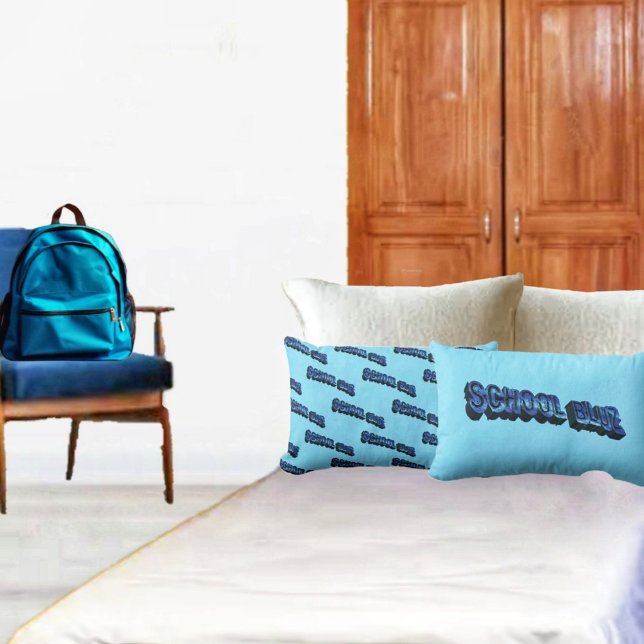 School Bluz-3DII Kussen (This two-sided lumbar pillow, gives your decor, a change of pace!)