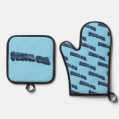 School Bluz-3DII Ovenwant & Pannenlap Set (Voorkant)