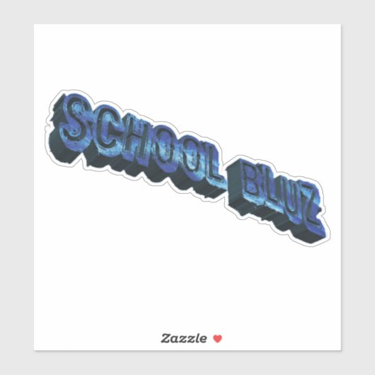 School Bluz-3DII Sticker (Vel)