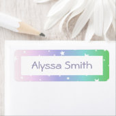 School Boek Naam Labels Ombre Regenboog Sterren Sc (Insitu)