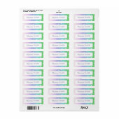 School Boek Naam Labels Ombre Regenboog Sterren Sc (Full Sheet)
