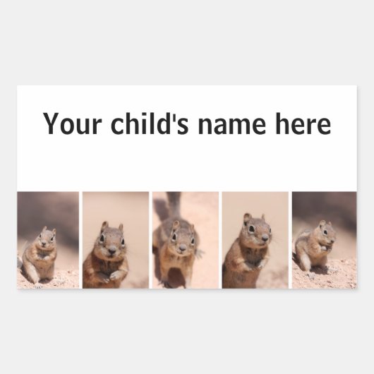 School Boek Stickers Chipmunk Eekhoorn (Voorkant)
