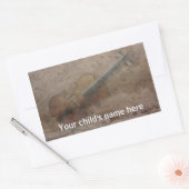 School Boek Stickers Muziek Viool (Envelop)