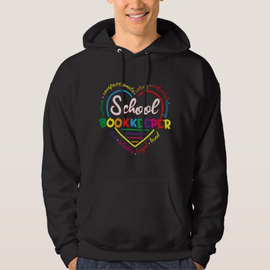 School Boekhouder Schattig Grappig Hoodie (Voorkant)