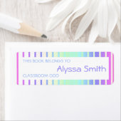 School Book Name Classroom Labels Rainbow Stripes (Insitu)