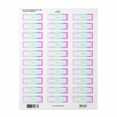 School Book Name Classroom Labels Rainbow Stripes (Full Sheet)