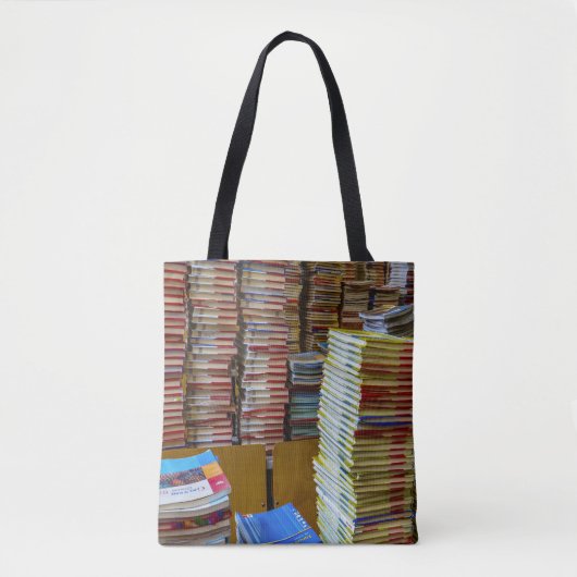 School Book Store Bibliotheek Leraar Student Canva Tote Bag (Voorkant)