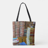 School Book Store Bibliotheek Leraar Student Canva Tote Bag (Achterkant)
