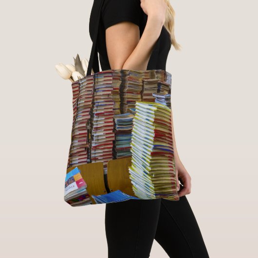 School Book Store Bibliotheek Leraar Student Canva Tote Bag (Dichtbij)
