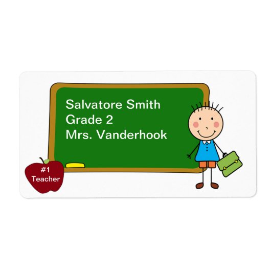 School Boy Book Labels (Voorkant)