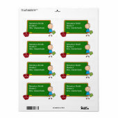 School Boy Book Labels (Full Sheet)