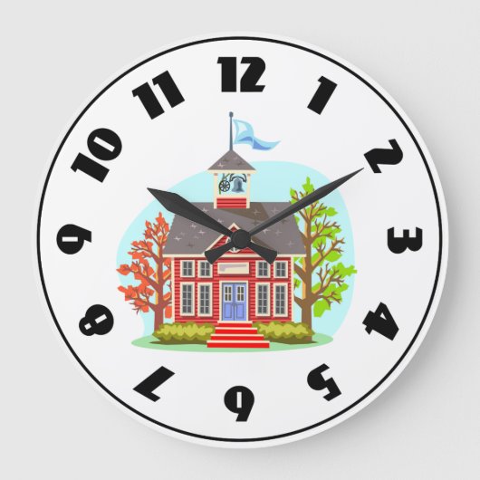 School Building Clock Grote Klok (Voorkant)