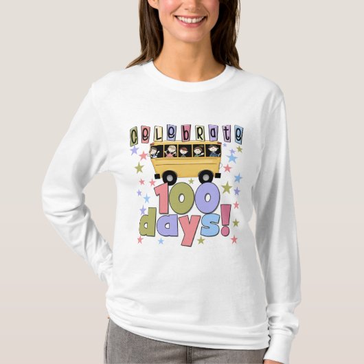 School Bus 100 dagen T-shirts en cadeautjes (Voorkant)