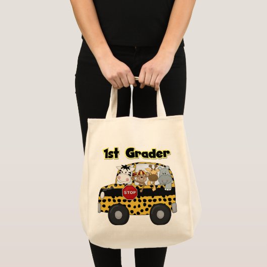 School Bus 1st Grader Tshirts en cadeautjes Tote Bag (Voorkant (product))