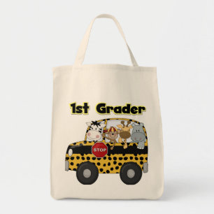 School Bus 1st Grader Tshirts en cadeautjes Tote Bag