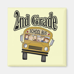 School Bus 2e Grade Tshirts en Gifts Magneet