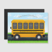 School Bus 6 Foto Lijst Aangepast Kind Magnetische Uitnodiging (Voorkant / Achterkant)