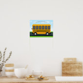 School Bus 6 Foto Lijst Aangepast Kind Poster (Keuken)