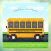 School Bus 6 Foto Lijst Aangepast Kind Raamsticker (Vel 3)