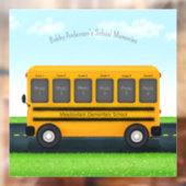 School Bus 6 Foto Lijst Aangepast Kind Raamsticker (Vel 2)