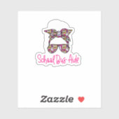 School Bus Aide Sticker (Vel)