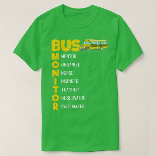 School Bus Aide Vrouwen Bus Monitor T-shirt (Design voorkant)