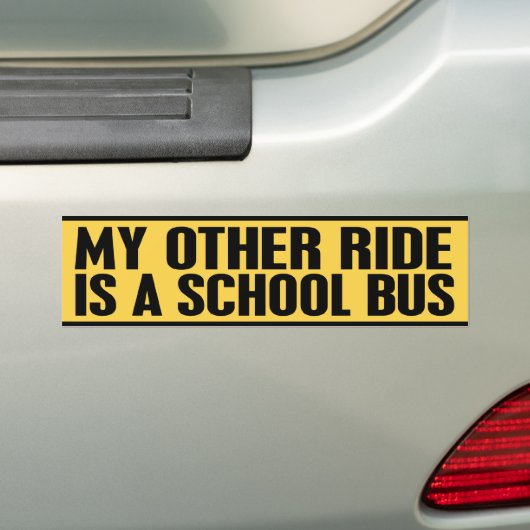 SCHOOL BUS BUMPERSTICKER (Op auto)
