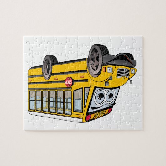 School Bus Cartoon 2017 Legpuzzel (Horizontaal)