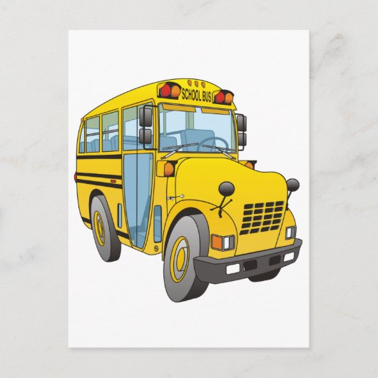 School Bus Cartoon Briefkaart (Voorkant)
