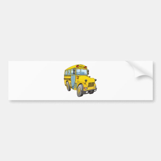 School Bus Cartoon Bumpersticker (Voorkant)