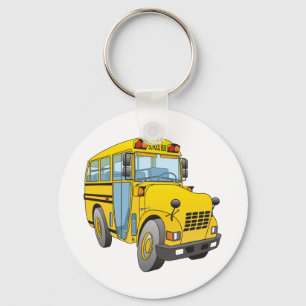 School Bus Cartoon Sleutelhanger