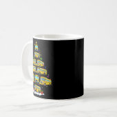 School Bus Christmas Tree Funny Santa Bus Driver P Koffiemok (Voorkant links)