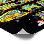 School Bus Christmas Tree Funny Santa Bus Driver P Poster (Hoek)