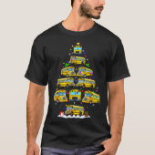 School Bus Christmas Tree Funny Santa Bus Driver P T-shirt (Voorkant)