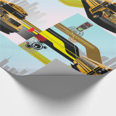 School Bus City Scene Cadeaupapier