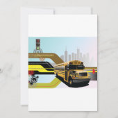 School Bus City Scene Kaart (Voorkant)