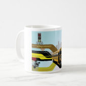 School Bus City Scene Koffiemok (Voorkant links)