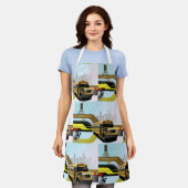 School Bus City Scene Schort (Gedragen)