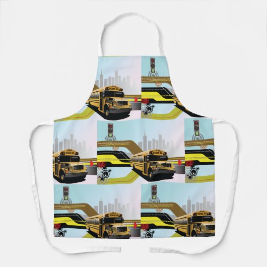 School Bus City Scene Schort (Voorkant)