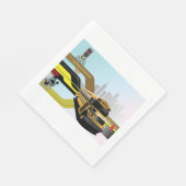 School Bus City Scene Servet (Hoek)