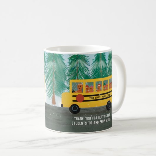 School Bus Driver Assistant voor kerstcadeau Koffiemok (Voorkant rechts)