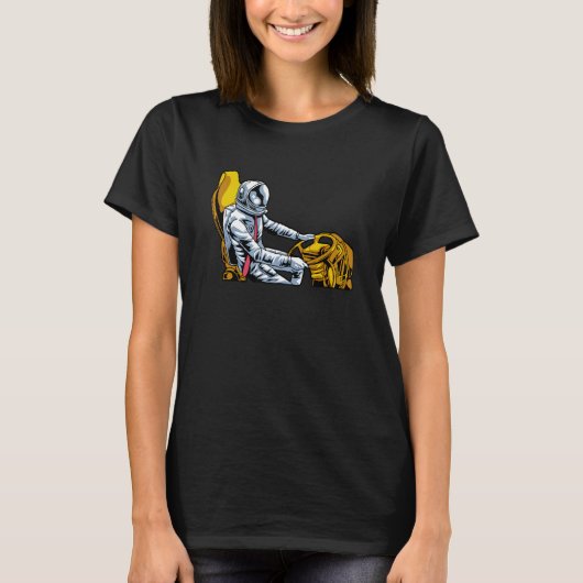 School Bus Driver Astronaut Space Work Job Bus D T-shirt (Voorkant)